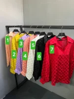 شومیز ساتن خال خالی - Image 2