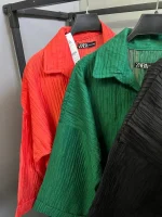 شومیز پلیسه جلو گره ای - Image 3