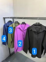 شومیز لینن باکسی - Image 4
