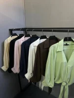 شومیز گره ای سگک دار - Image 3