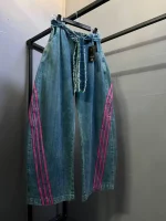 شلوار کاستوم راه راه سبز