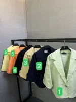 کت لینن باکسی یقه انگلیسی - Image 2
