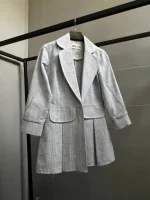 کت حراجی راه راه آبی