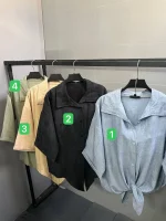 شومیز گره ای گازوئیلی - Image 2