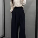 شلوار ریزشی حراجی کد دو (سورمه ای)