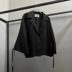 شومیز باکسی یقه اینگیلیسی مشکی